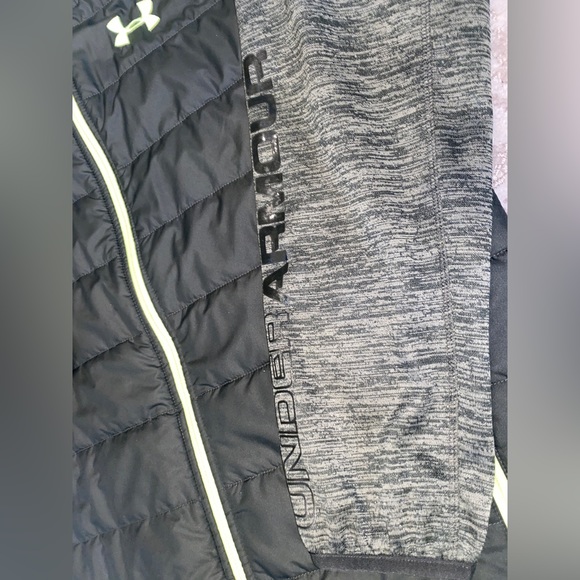 Under Armour Boys Jacket Dark Green Day Trekker Hybrid YXL - Picture 8 of 8